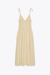 COMBINATION HONEYCOMB MIDI DRESS