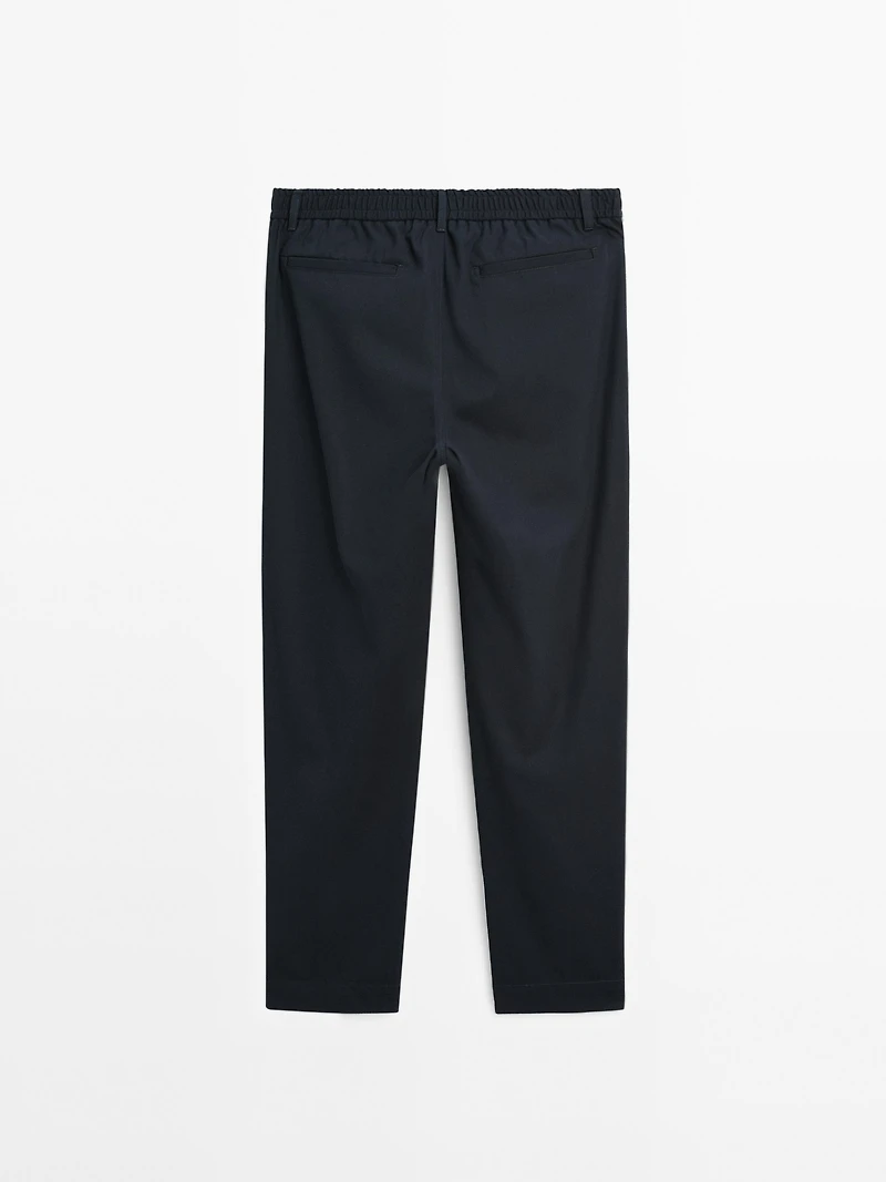 100% cotton jogger fit trousers