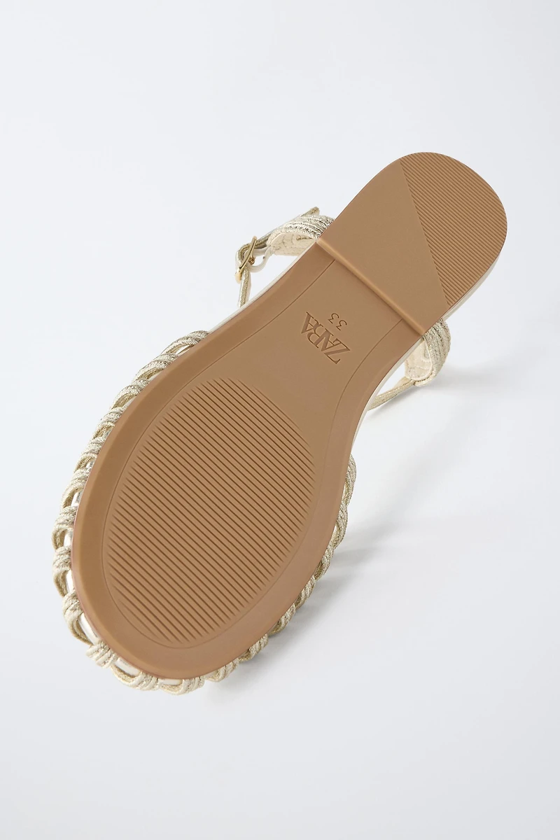 METALLIC FISHERMAN SANDALS