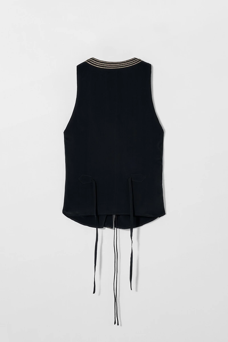 EMBROIDERED VEST KATE MOSS X ZARA