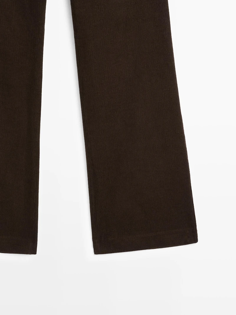 Flared corduroy trousers