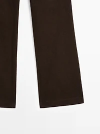 Flared corduroy trousers