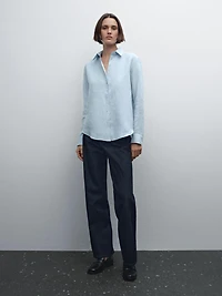Flowing 100% linen shirt