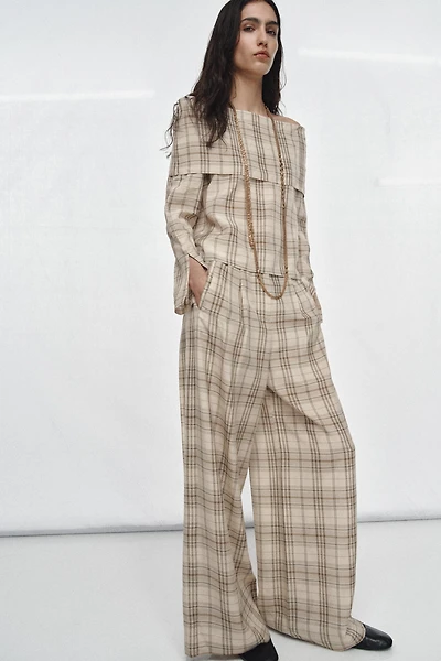 PLAID PANTS ZW COLLECTION