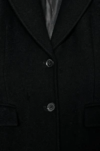 WOOL BLEND COAT WITH FAUX FUR COLLAR ZW COLLECTION