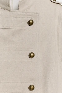 LINEN MINI FIREMAN CLASP DRESS