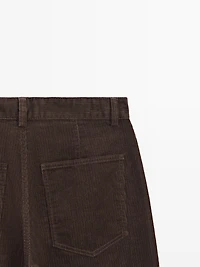 Barrel fit corduroy trousers