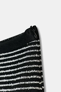 STRIPED BOUCLÉ PANTS