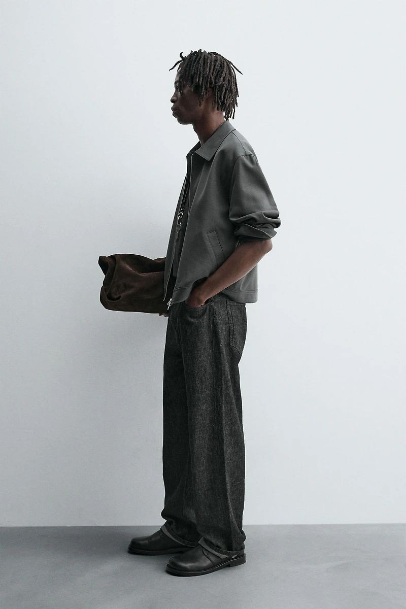 REGULAR FIT ZIP-UP OVERSHIRT