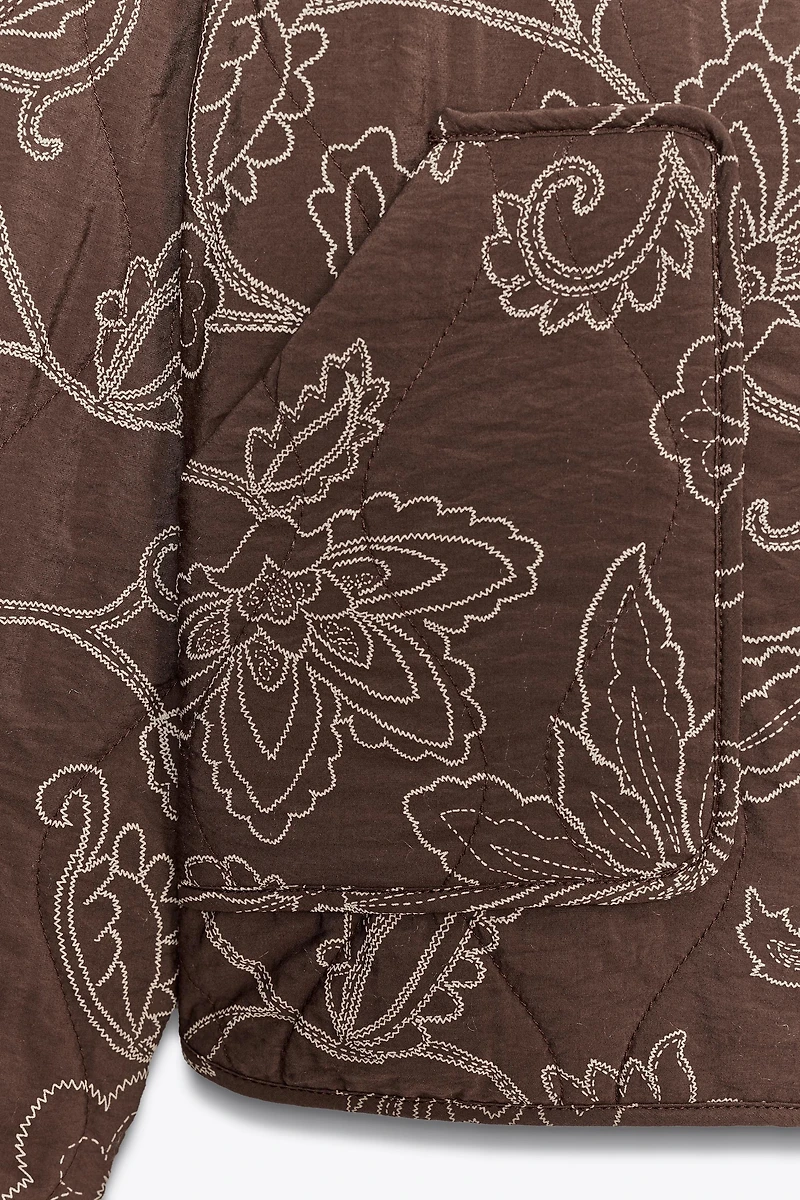 VESTE REMBOURRÉE BRODERIES GOMMÉES