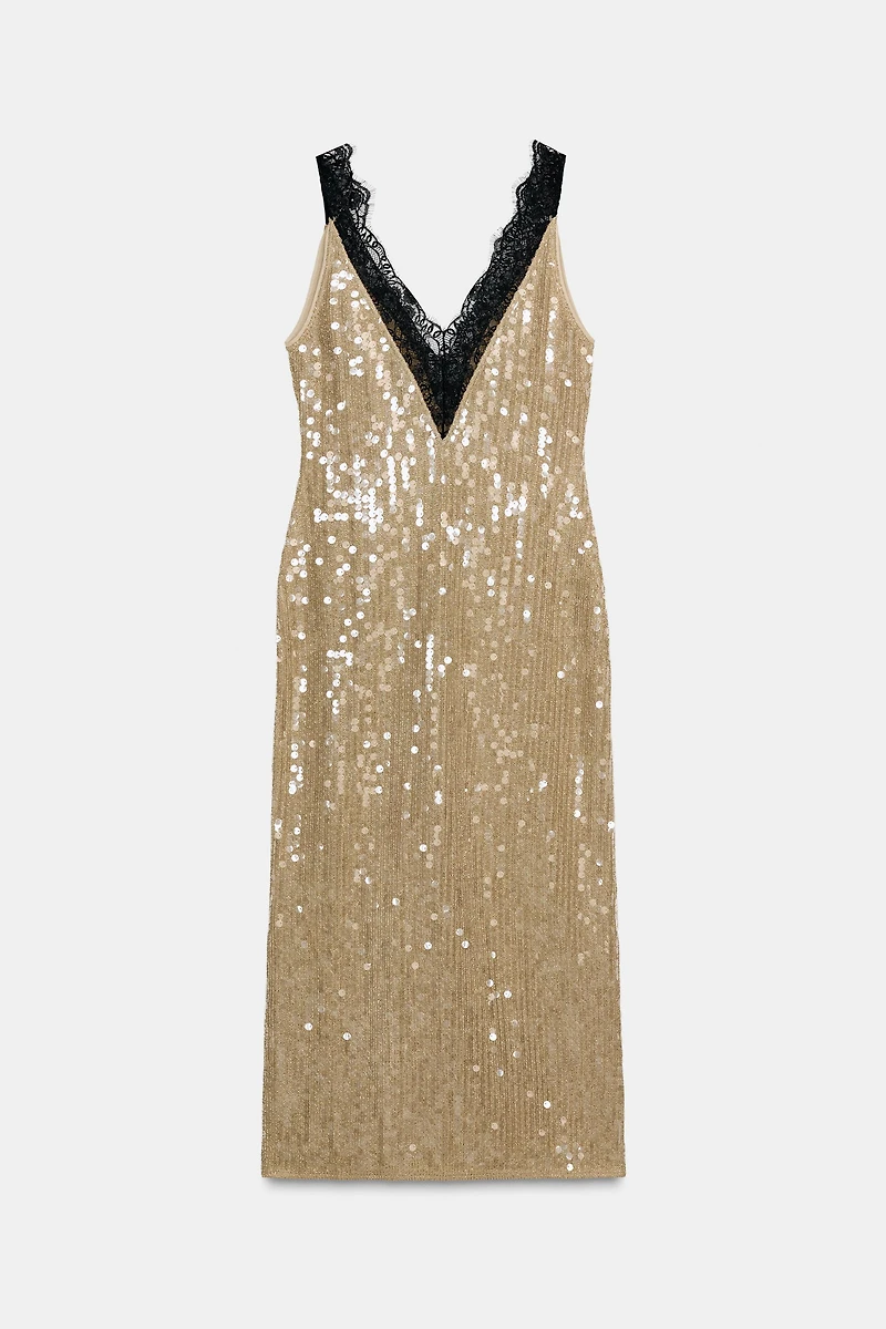 SEQUIN LACE DRESS ZW COLLECTION