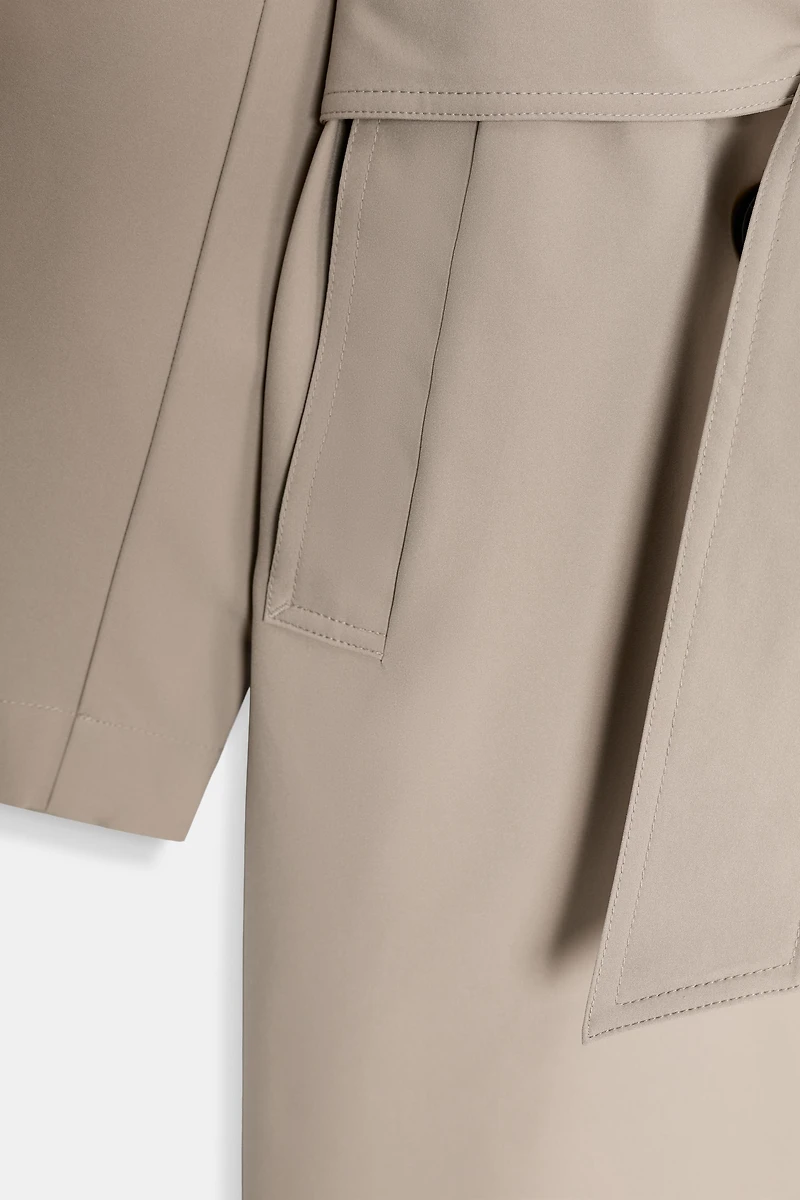 TRENCH LONG CEINTURÉ WINDPROOF WATER REPELLENT
