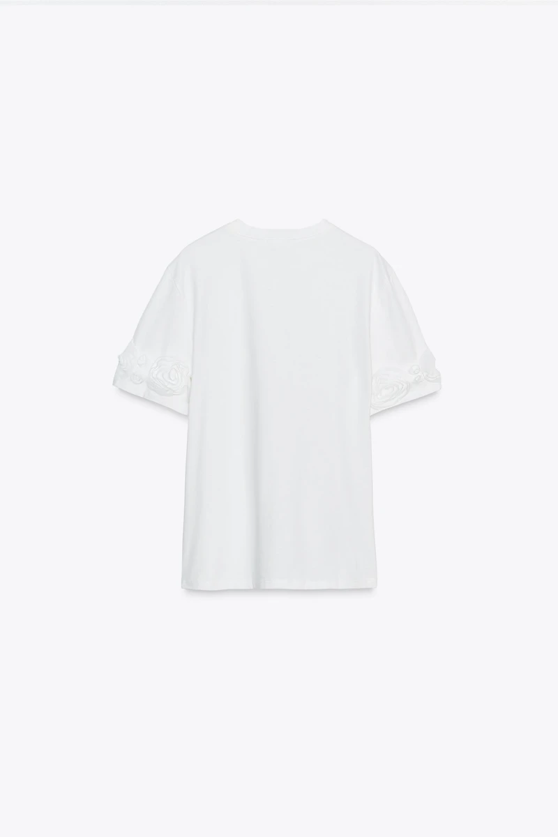 T-SHIRT FLEURS VOLUME