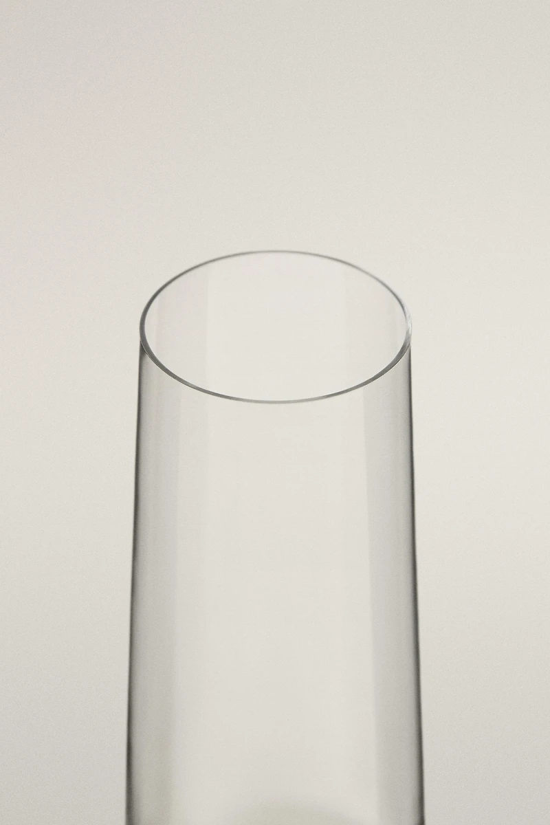 CONICAL CRYSTALLINE FLUTE GLASS