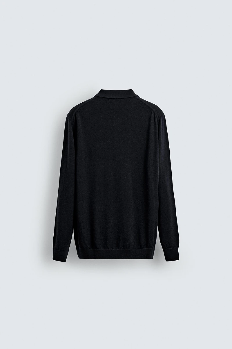 POLO EN MAILLE 100 % LAINE
