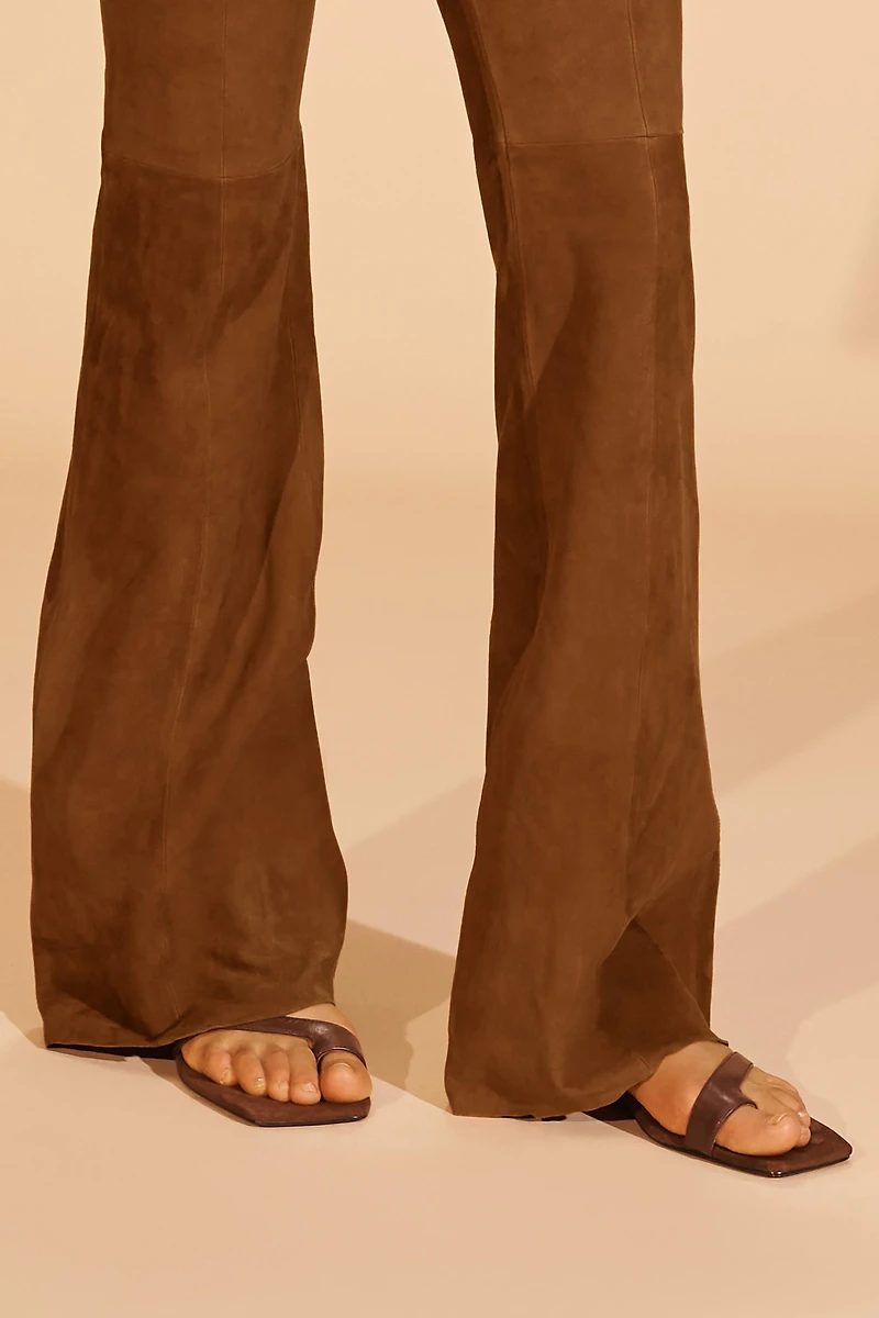 LIMITED EDITION SUEDE FLARE PANTS