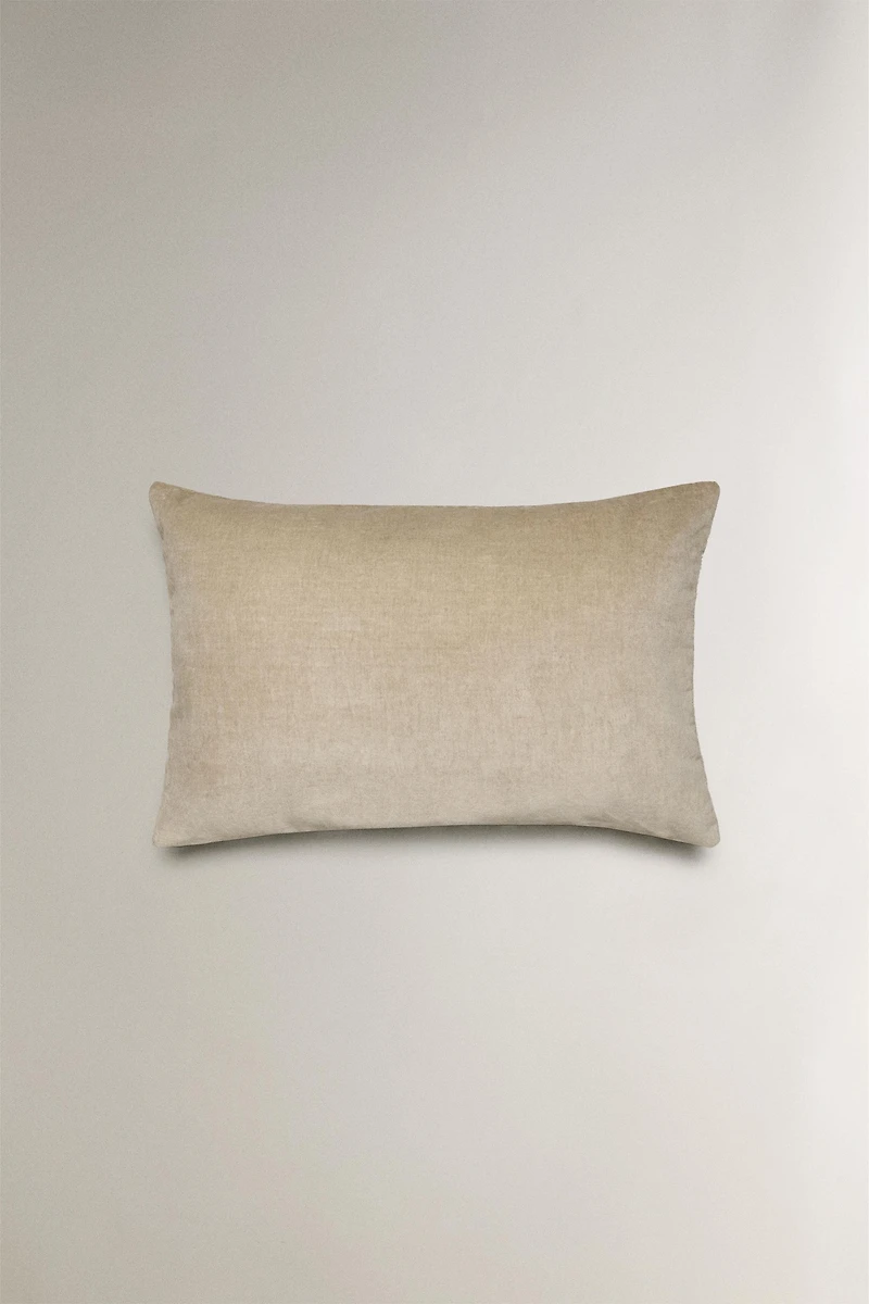 HOUSSE DE COUSSIN EN VELOURS DÉLAVÉ