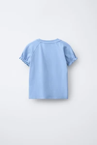 PUFF SLEEVE T-SHIRT WITH TEXT