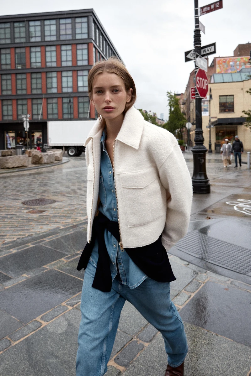 BOUCLÉ PATCH POCKET JACKET