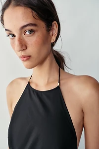 POPLIN MIDI DRESS