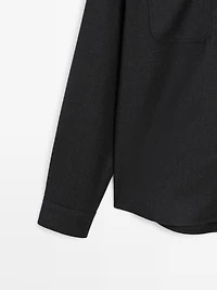 100% wool flannel overshirt