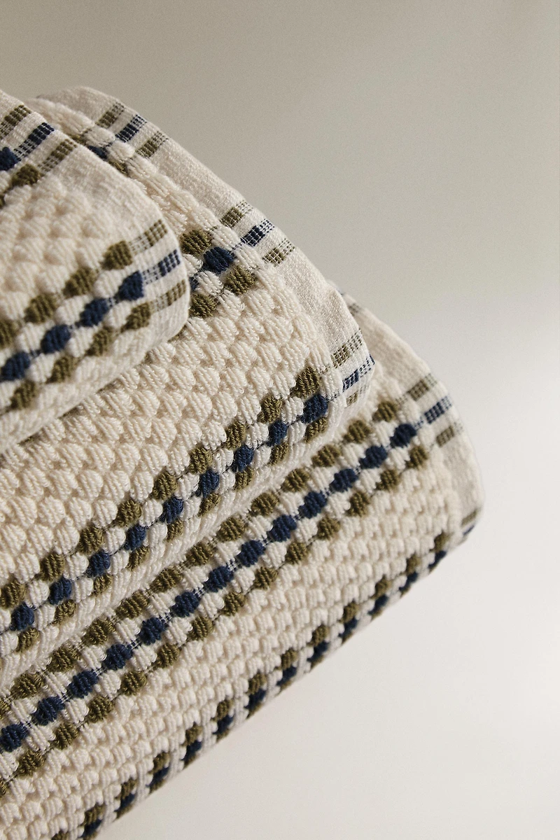 SERVIETTE DE BAIN TEXTURE GÉOMÉTRIQUE