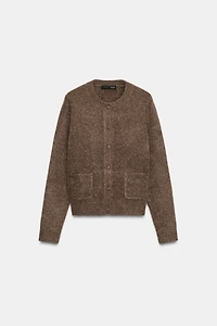 COVERED BUTTON CARDIGAN