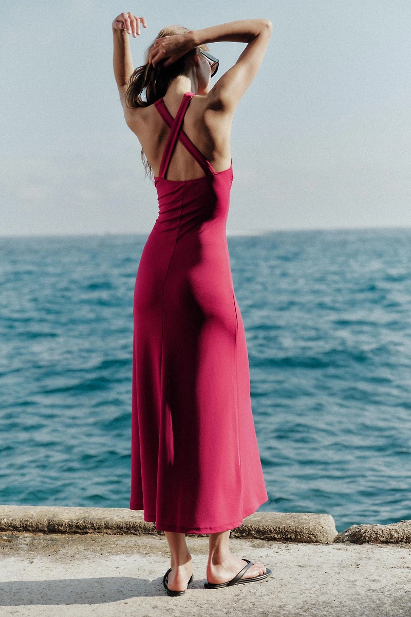FLOWY WRAP DRESS