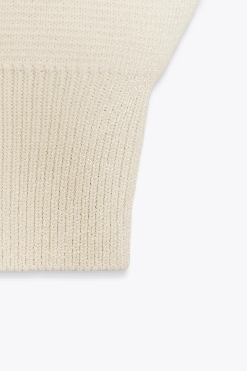 GILET COURT EN MAILLE UNIE
