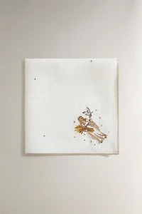 VIRGO EMBROIDERED LINEN NAPKIN | MARISA BERENSON