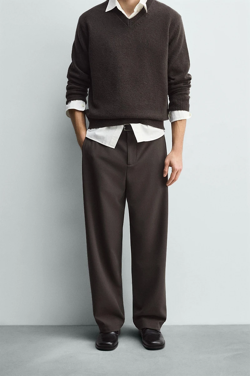 PANTALON PLIS COUPE DÉCONTRACTÉE