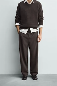 PANTALON PLIS COUPE DÉCONTRACTÉE