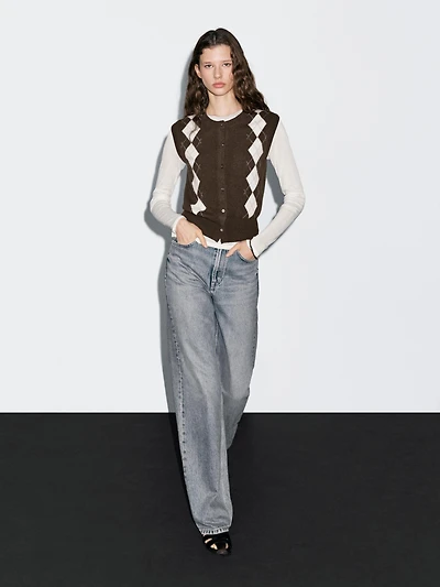 Cardigan losangé