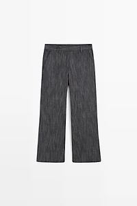 Pantalon flare cropped