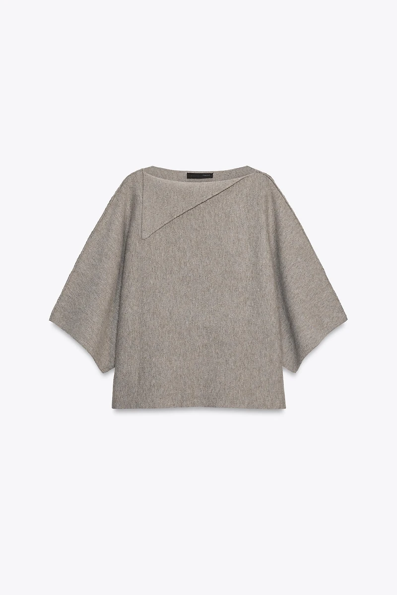 LAPEL NECK KNIT SWEATER