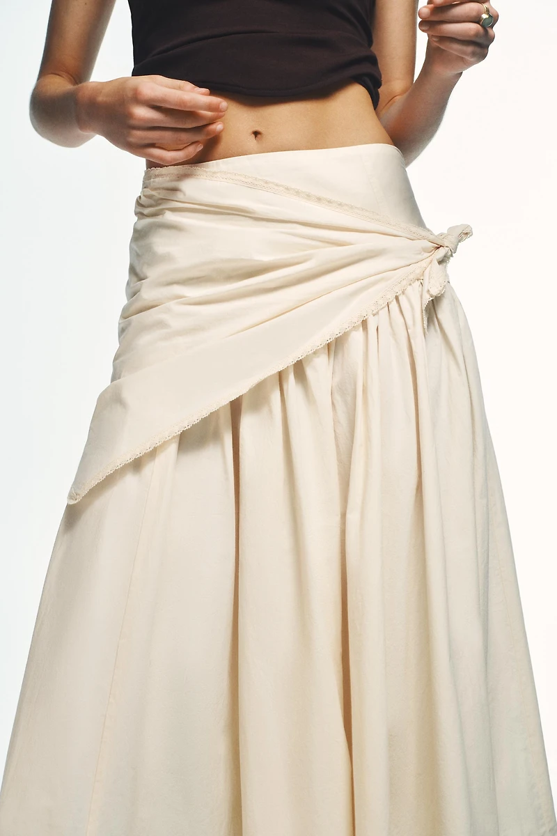 SCARF VOLUME MIDI SKIRT