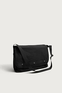 NYLON FLAP MESSENGER BAG