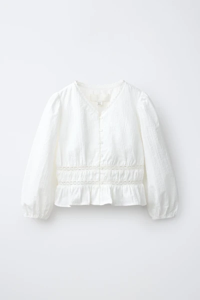 CHEMISE ROMANTIQUE À ÉLASTIQUES