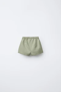 LINEN AND COTTON BERMUDA SHORTS