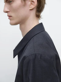 Blouson pied-de-poule laine