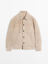 Surchemise en cuir et daim