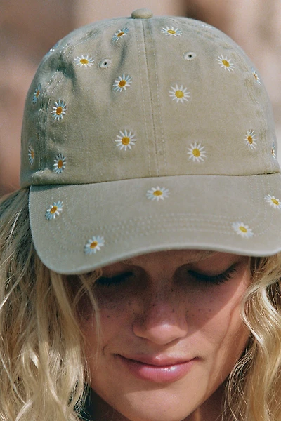 FLORAL EMBROIDERY TWILL CAP