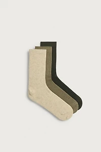 RIBBED SOCKS 3-PACK