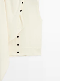Veste sans manches écharpe 100 % laine
