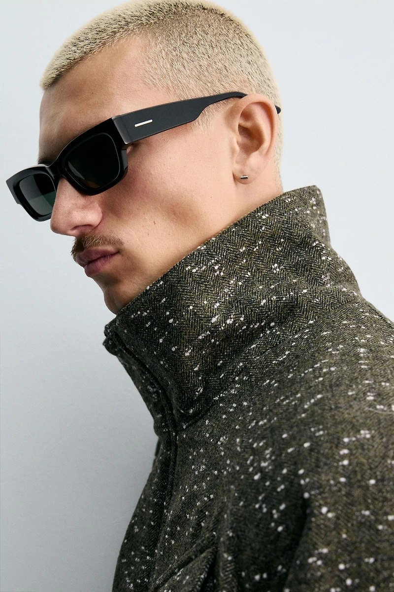 HERRINGBONE TEXTURED JACKET