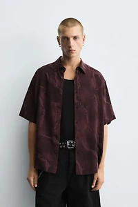FLOWY TIE-DYE PRINT SHIRT