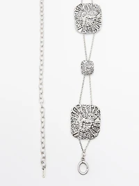 Textured chain and medallion belt