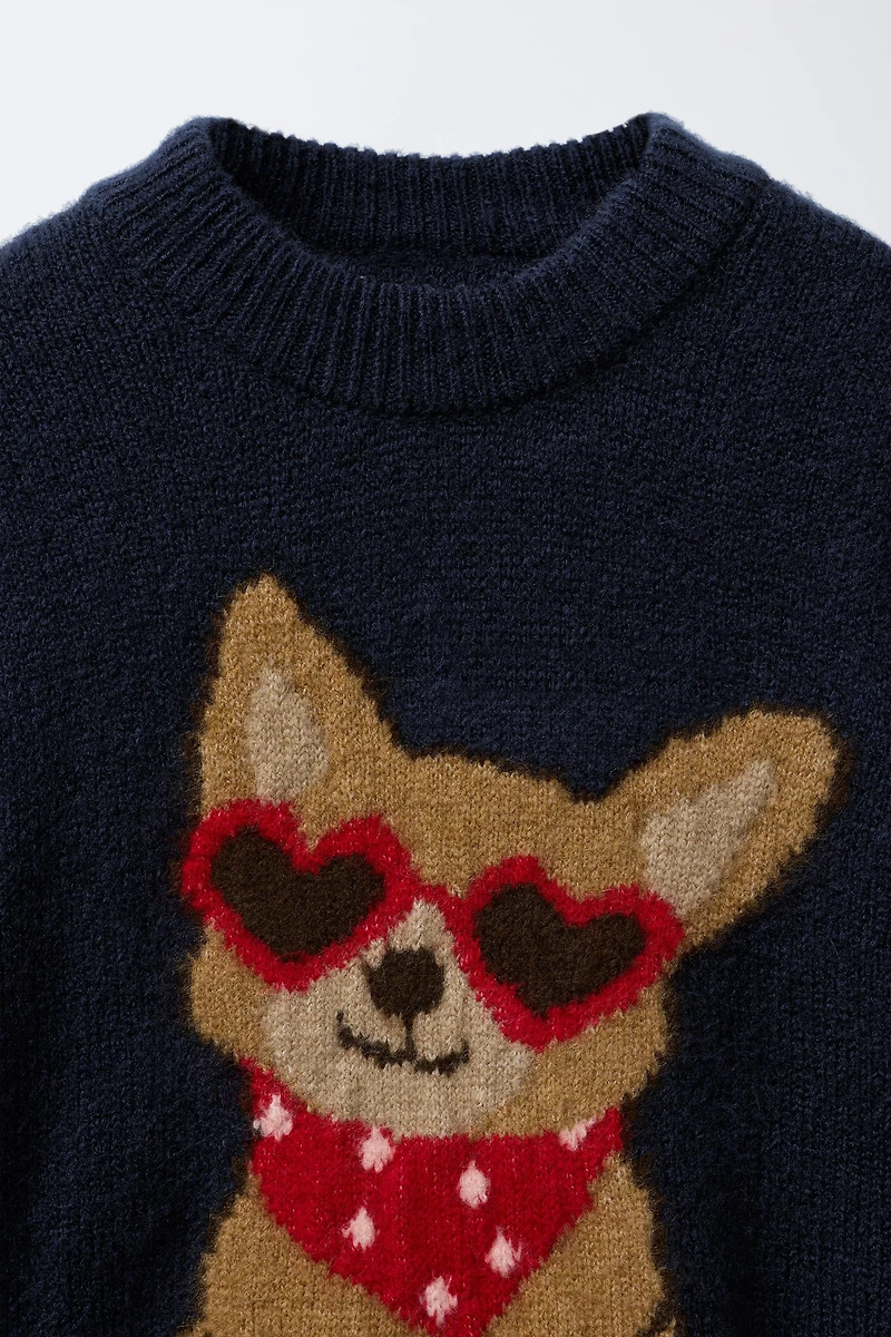 DOG KNIT JUMPER