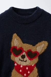 DOG KNIT JUMPER