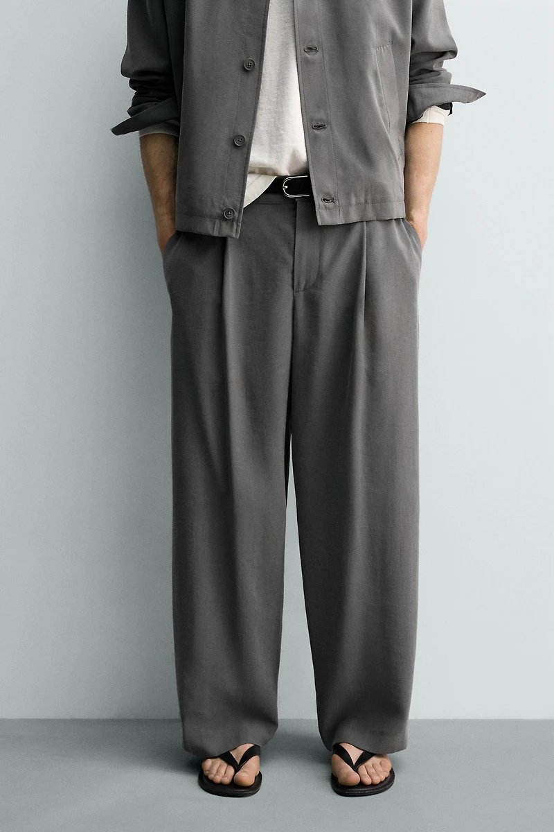 PANTALON FLUIDE À PLIS